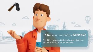 Hyödynnä 15 % alekoodi